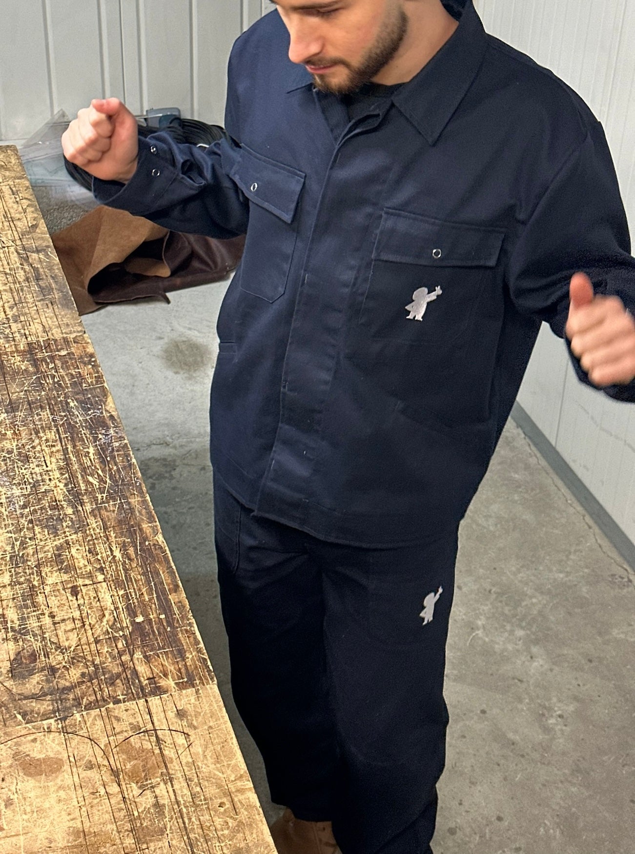 ID WORKING JACKET NAVY BLUE